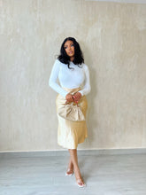 Load image into Gallery viewer, Gold satin Skirt