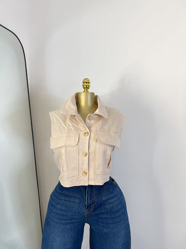 Nude Cropped Jacket