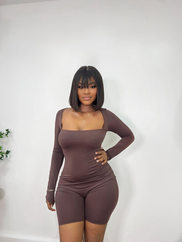Brown Playsuit