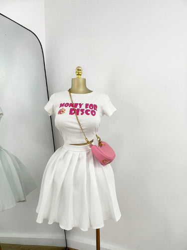 Belle White Skirt