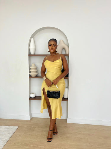 Vestido midi amarillo