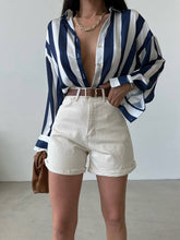 Load image into Gallery viewer, Navy Stripe Shirt