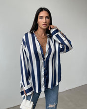 Load image into Gallery viewer, Navy Stripe Shirt